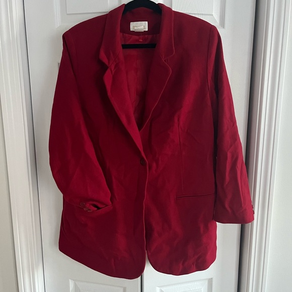 Roaman’s 100% wool red shell coat - Picture 1 of 3